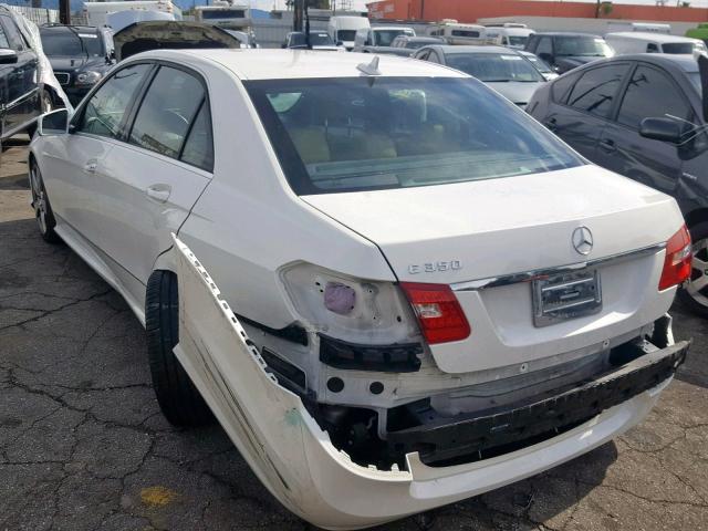 WDDHF5GB9BA461237 - 2011 MERCEDES-BENZ E 350 WHITE photo 3