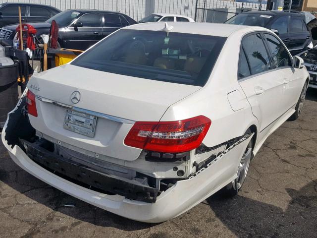 WDDHF5GB9BA461237 - 2011 MERCEDES-BENZ E 350 WHITE photo 4