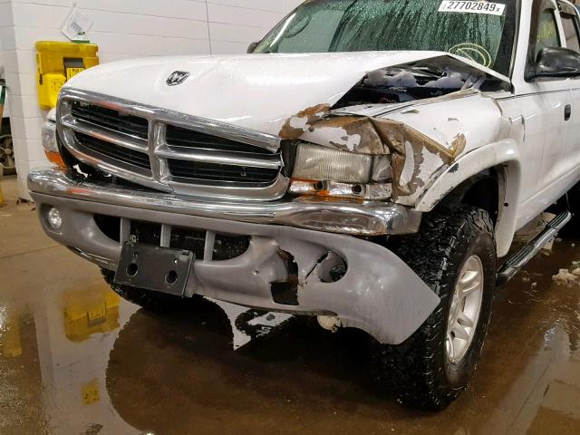 1D7HG48N44S751351 - 2004 DODGE DAKOTA QUA WHITE photo 9