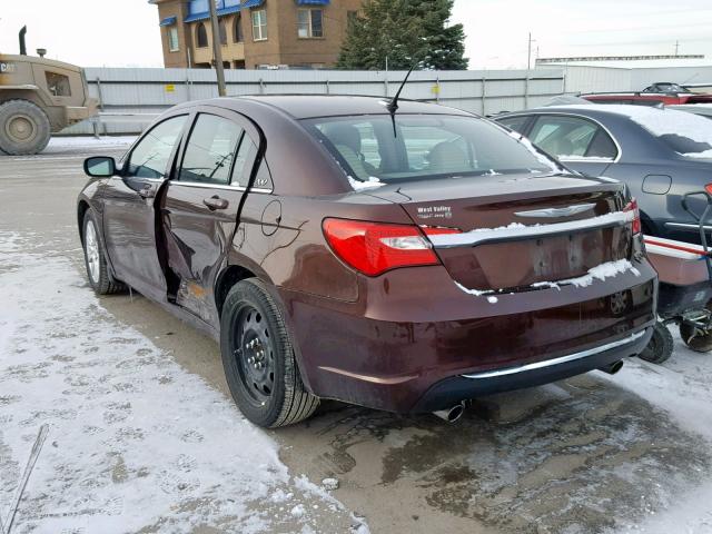 1C3CCBAG6DN736708 - 2013 CHRYSLER 200 LX BROWN photo 3