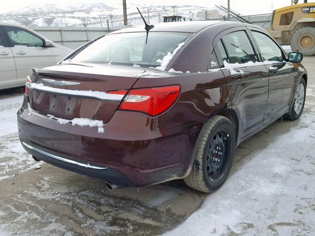 1C3CCBAG6DN736708 - 2013 CHRYSLER 200 LX BROWN photo 4