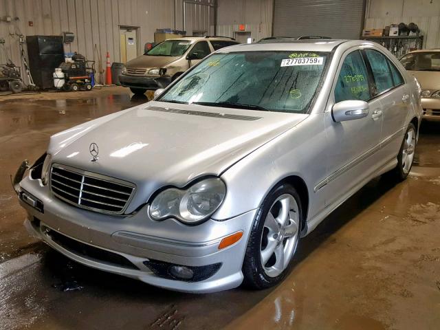 WDBRF40JX5F717899 - 2005 MERCEDES-BENZ C 230K SPO SILVER photo 2