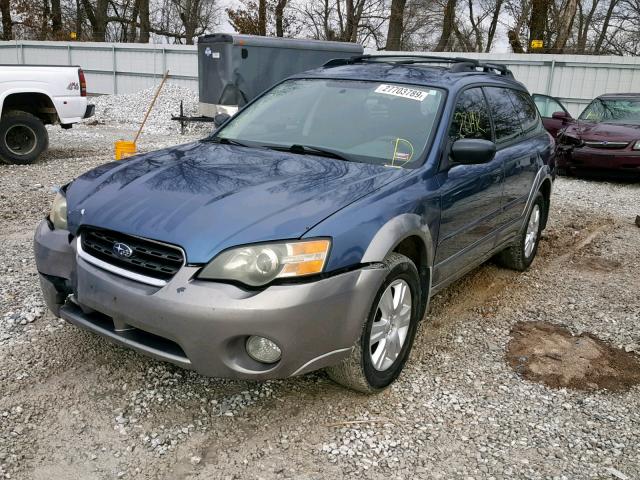 4S4BP61C857366444 - 2005 SUBARU LEGACY OUT BLUE photo 2