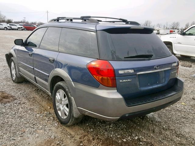 4S4BP61C857366444 - 2005 SUBARU LEGACY OUT BLUE photo 3