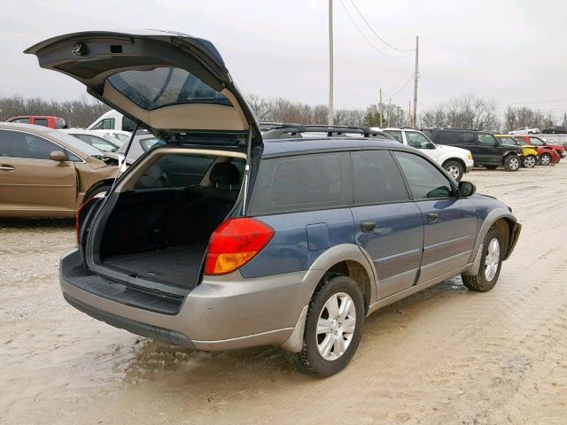 4S4BP61C857366444 - 2005 SUBARU LEGACY OUT BLUE photo 4