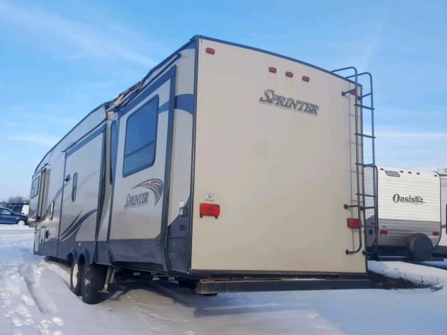 4YDF35329H1530613 - 2017 KEYSTONE SPRINTER BEIGE photo 3