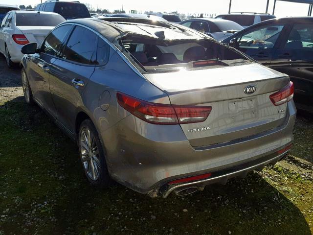 5XXGV4L25HG138566 - 2017 KIA OPTIMA SXL CHARCOAL photo 3