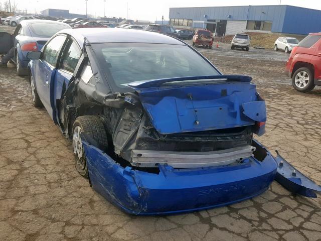 1G8AN12FX4Z104343 - 2004 SATURN ION LEVEL BLUE photo 3