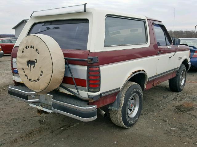 1FMEU15H1KLA37554 - 1989 FORD BRONCO U10 TWO TONE photo 4