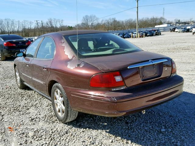 1MEFM53U61A608061 - 2001 MERCURY SABLE LS RED photo 3