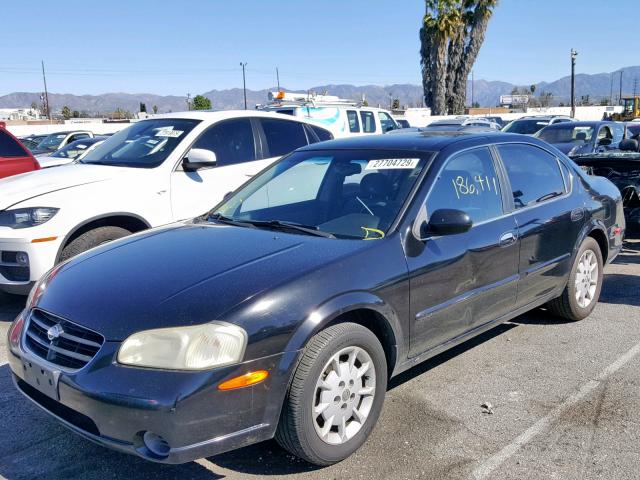 JN1CA31D11T837923 - 2001 NISSAN MAXIMA GXE BLACK photo 2