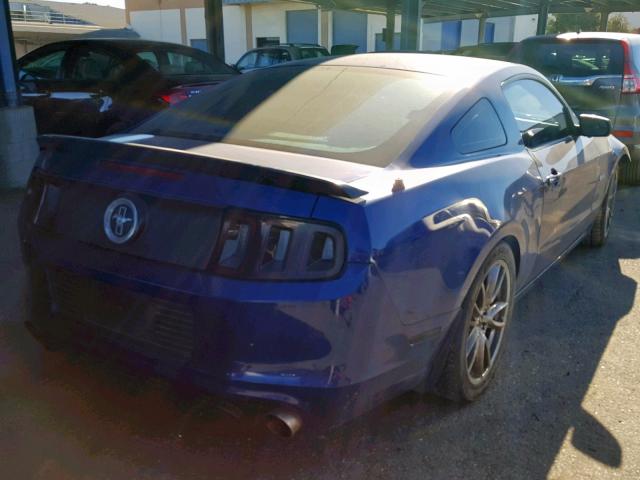 1ZVBP8CF0E5328223 - 2014 FORD MUSTANG GT BLUE photo 4