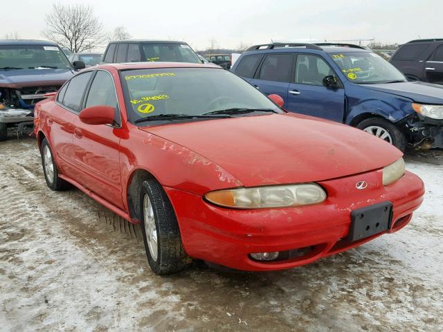 1G3NF52E2YC314883 - 2000 OLDSMOBILE ALERO GLS RED photo 1