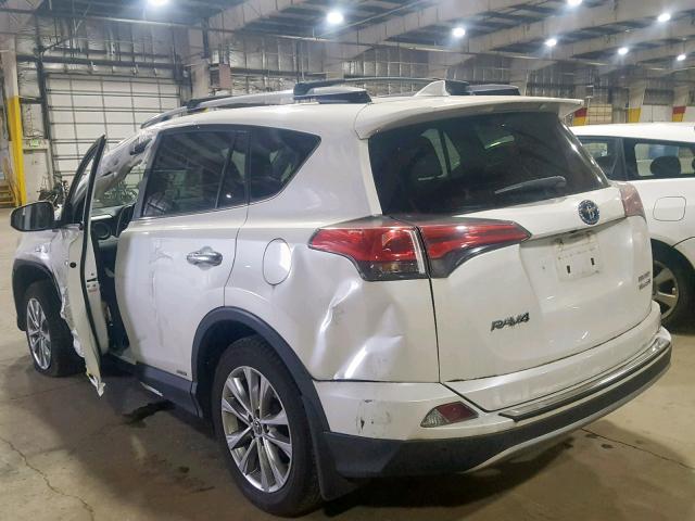 JTMDJREV6HD077211 - 2017 TOYOTA RAV4 HV LI WHITE photo 3