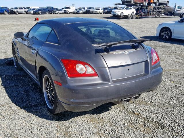 1C3AN69L74X010032 - 2004 CHRYSLER CROSSFIRE CHARCOAL photo 3