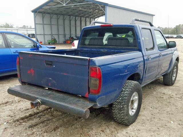 1N6ED27T31C323302 - 2001 NISSAN FRONTIER C BLUE photo 4