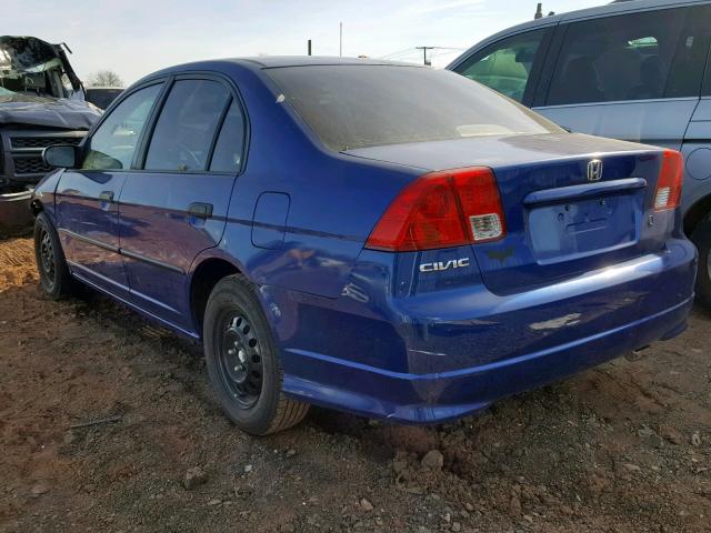 2HGES163X5H578747 - 2005 HONDA CIVIC DX V BLUE photo 3