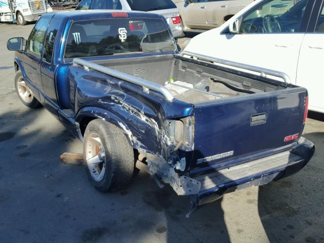 1GTCS195318165104 - 2001 GMC SONOMA BLUE photo 3