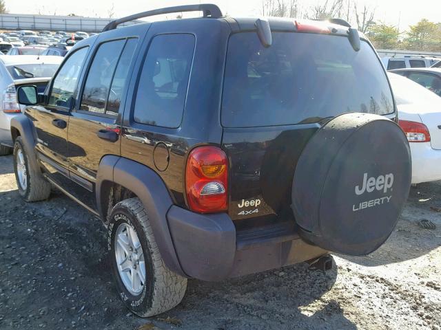 1J4GL48K73W697178 - 2003 JEEP LIBERTY SP BLACK photo 3