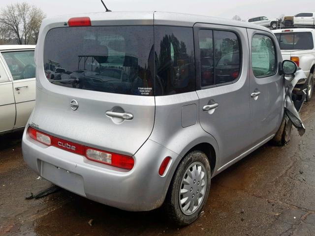 JN8AZ2KR0BT208774 - 2011 NISSAN CUBE BASE SILVER photo 4