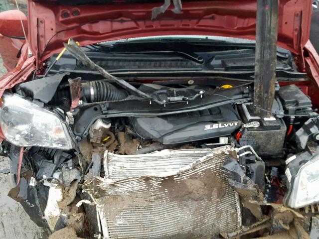 2C4RDGCG0GR312414 - 2016 DODGE GRAND CARA MAROON photo 7