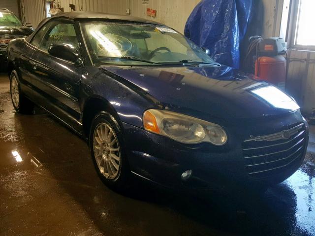 1C3EL55R84N258698 - 2004 CHRYSLER SEBRING LX BLUE photo 1