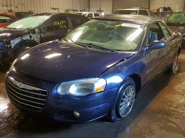 1C3EL55R84N258698 - 2004 CHRYSLER SEBRING LX BLUE photo 2