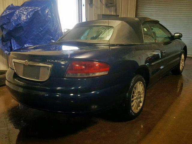 1C3EL55R84N258698 - 2004 CHRYSLER SEBRING LX BLUE photo 4