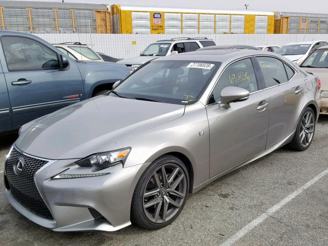 JTHBF1D21F5056600 - 2015 LEXUS IS 250 GRAY photo 2