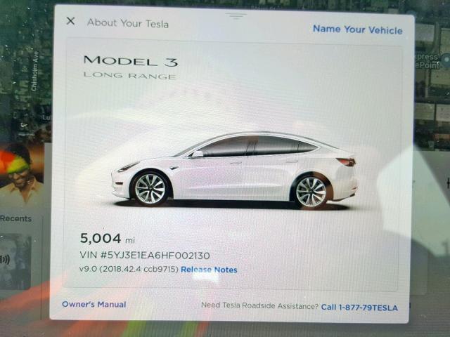 5YJ3E1EA6HF002130 - 2017 TESLA MODEL 3 WHITE photo 8