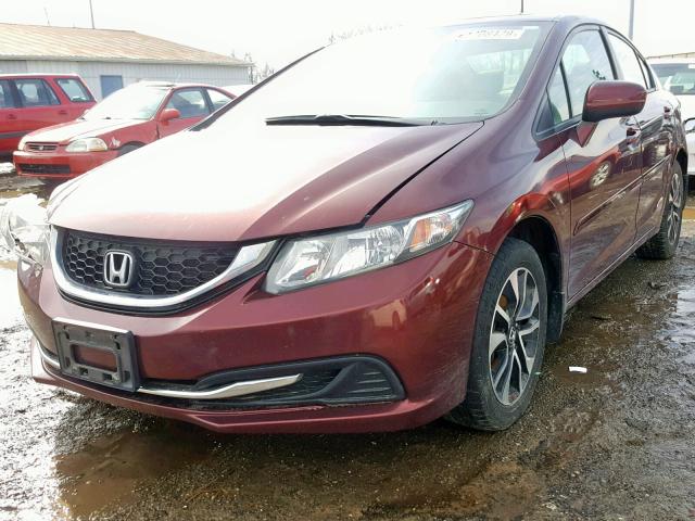 2HGFB2F85FH502635 - 2015 HONDA CIVIC EX BURGUNDY photo 2
