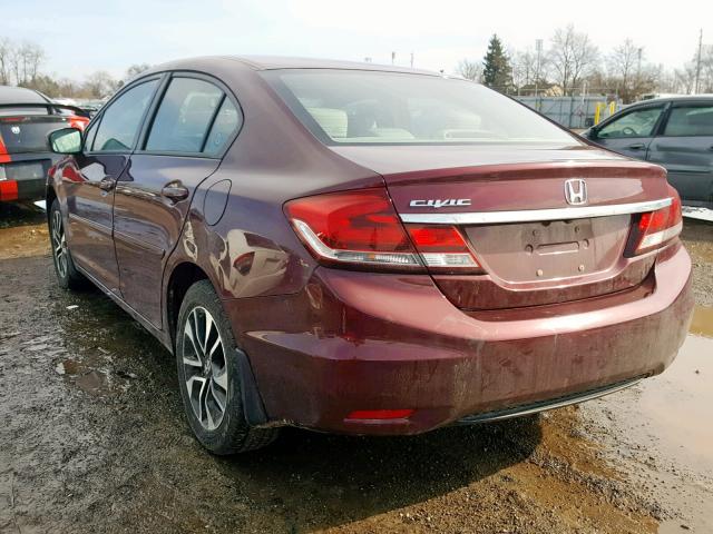 2HGFB2F85FH502635 - 2015 HONDA CIVIC EX BURGUNDY photo 3