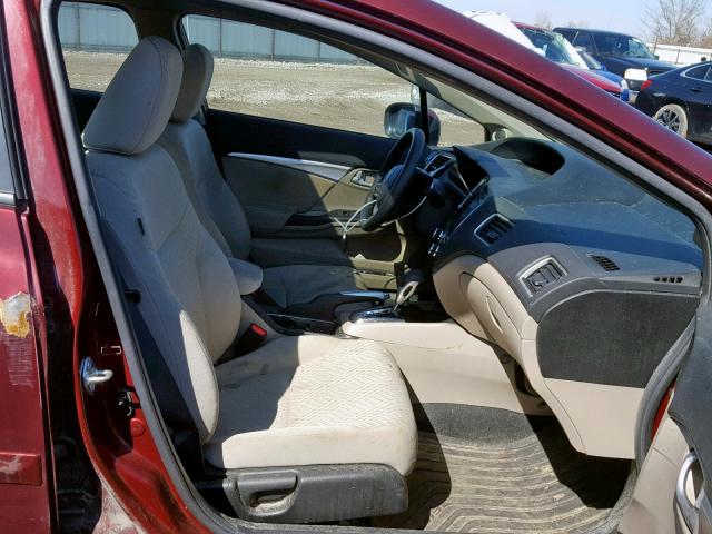 2HGFB2F85FH502635 - 2015 HONDA CIVIC EX BURGUNDY photo 5