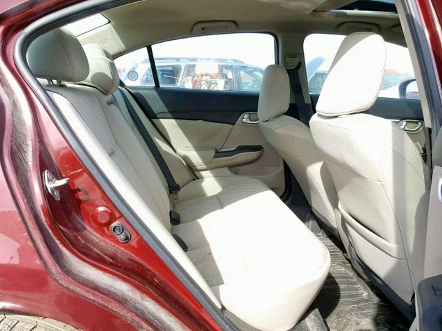 2HGFB2F85FH502635 - 2015 HONDA CIVIC EX BURGUNDY photo 6