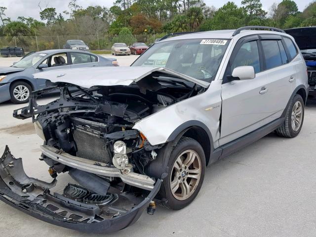 WBXPA93455WD06300 - 2005 BMW X3 3.0I SILVER photo 2