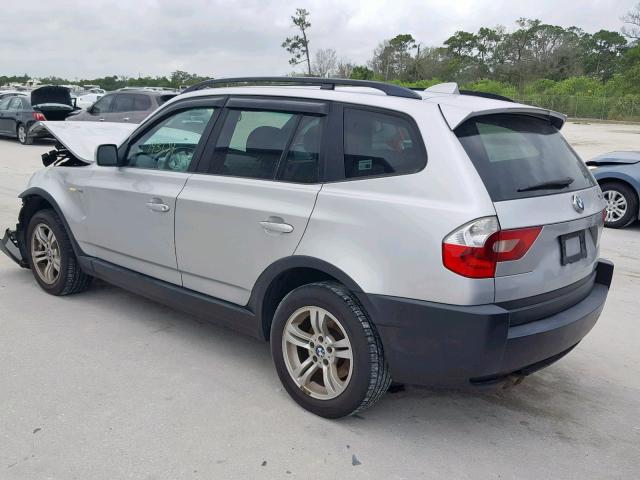 WBXPA93455WD06300 - 2005 BMW X3 3.0I SILVER photo 3