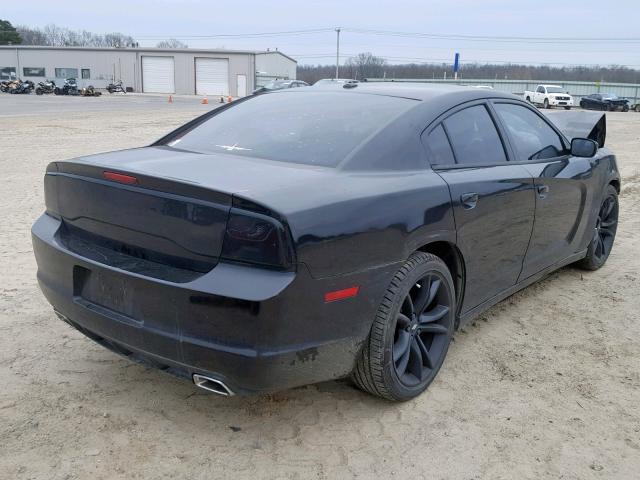 2C3CDXHG9CH129354 - 2012 DODGE CHARGER SX BLACK photo 4