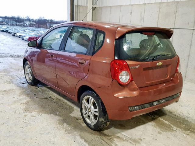 KL1TG6DE8BB237657 - 2011 CHEVROLET AVEO LT ORANGE photo 3