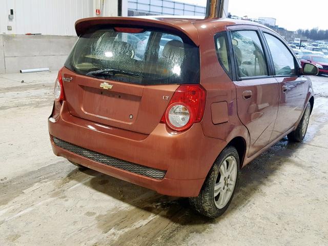 KL1TG6DE8BB237657 - 2011 CHEVROLET AVEO LT ORANGE photo 4