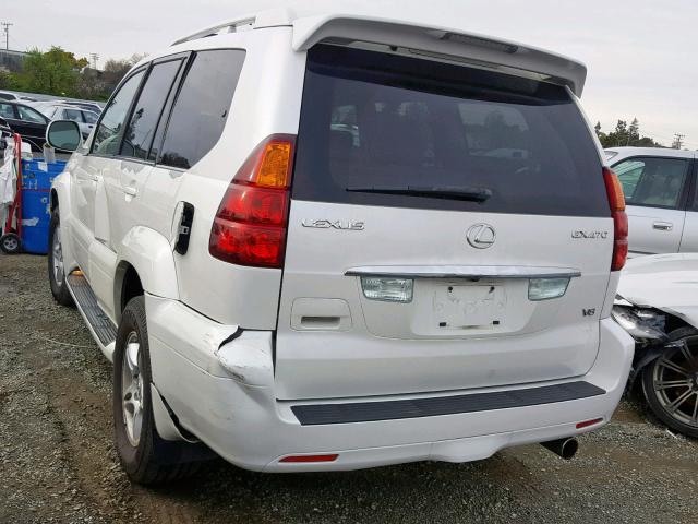 JTJBT20X270137800 - 2007 LEXUS GX 470 WHITE photo 3