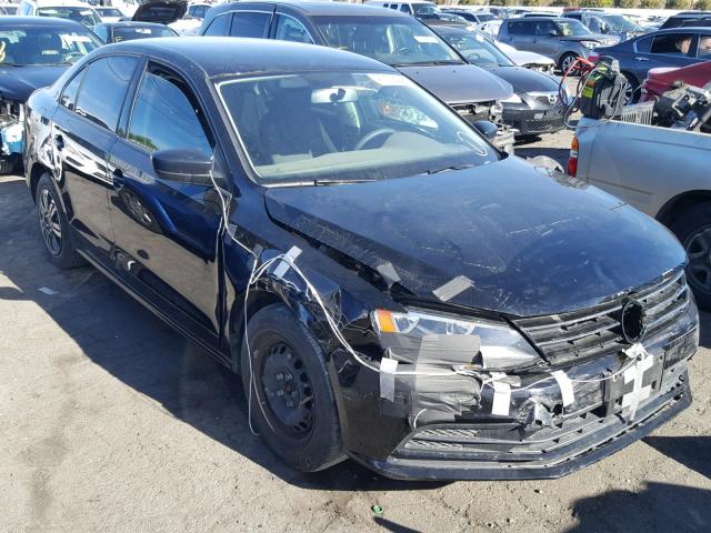 3VW2K7AJXFM333571 - 2015 VOLKSWAGEN JETTA BASE BLACK photo 1