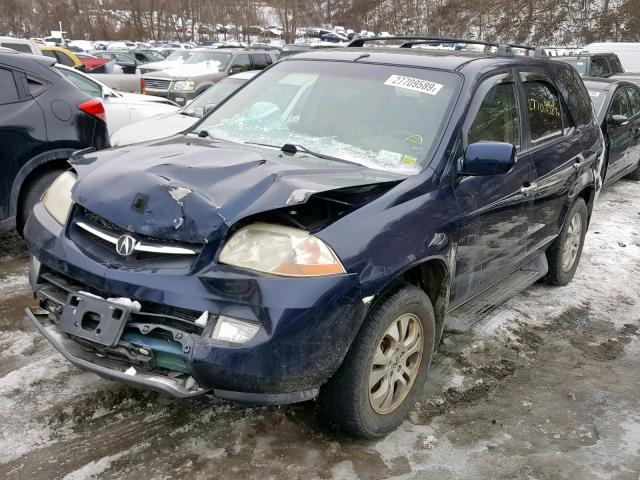 2HNYD18963H547509 - 2003 ACURA MDX TOURIN BLUE photo 2