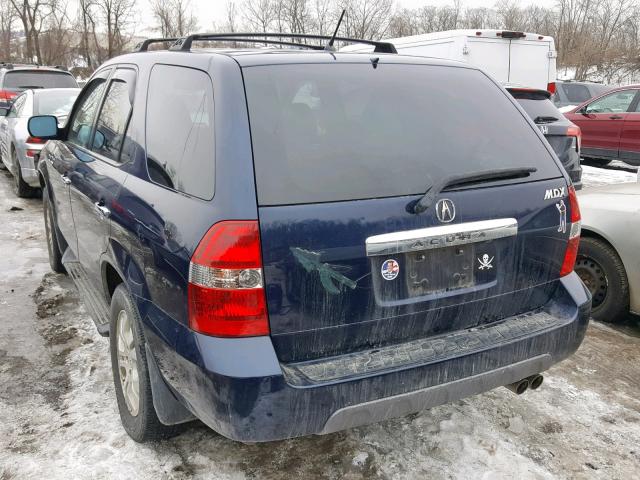 2HNYD18963H547509 - 2003 ACURA MDX TOURIN BLUE photo 3