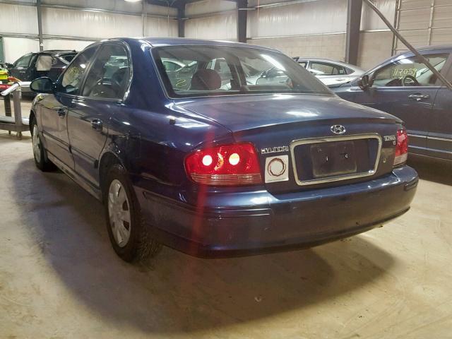 KMHWF25H25A134024 - 2005 HYUNDAI SONATA GL BLUE photo 3