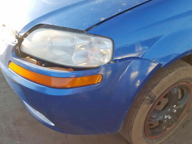 KL1TD52604B194496 - 2004 CHEVROLET AVEO BLUE photo 10