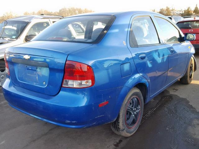 KL1TD52604B194496 - 2004 CHEVROLET AVEO BLUE photo 4