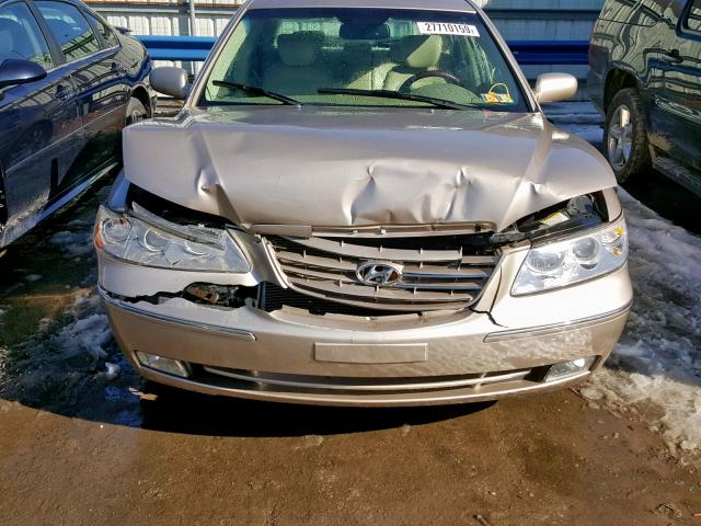 KMHFC46F36A039121 - 2006 HYUNDAI AZERA SE GOLD photo 9