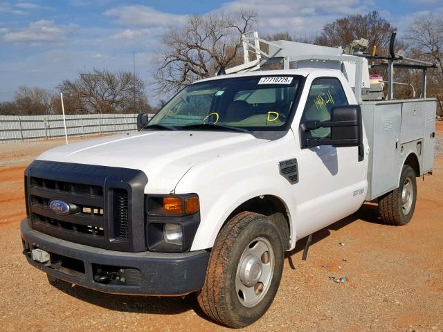 1FTWF30538EA27018 - 2008 FORD F350 SRW S WHITE photo 2