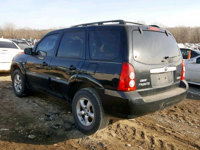 4F2CZ06195KM54942 - 2005 MAZDA TRIBUTE S BLACK photo 3