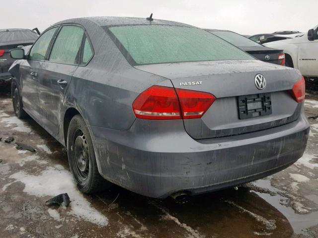 1VWAT7A30EC113088 - 2014 VOLKSWAGEN PASSAT S GRAY photo 3